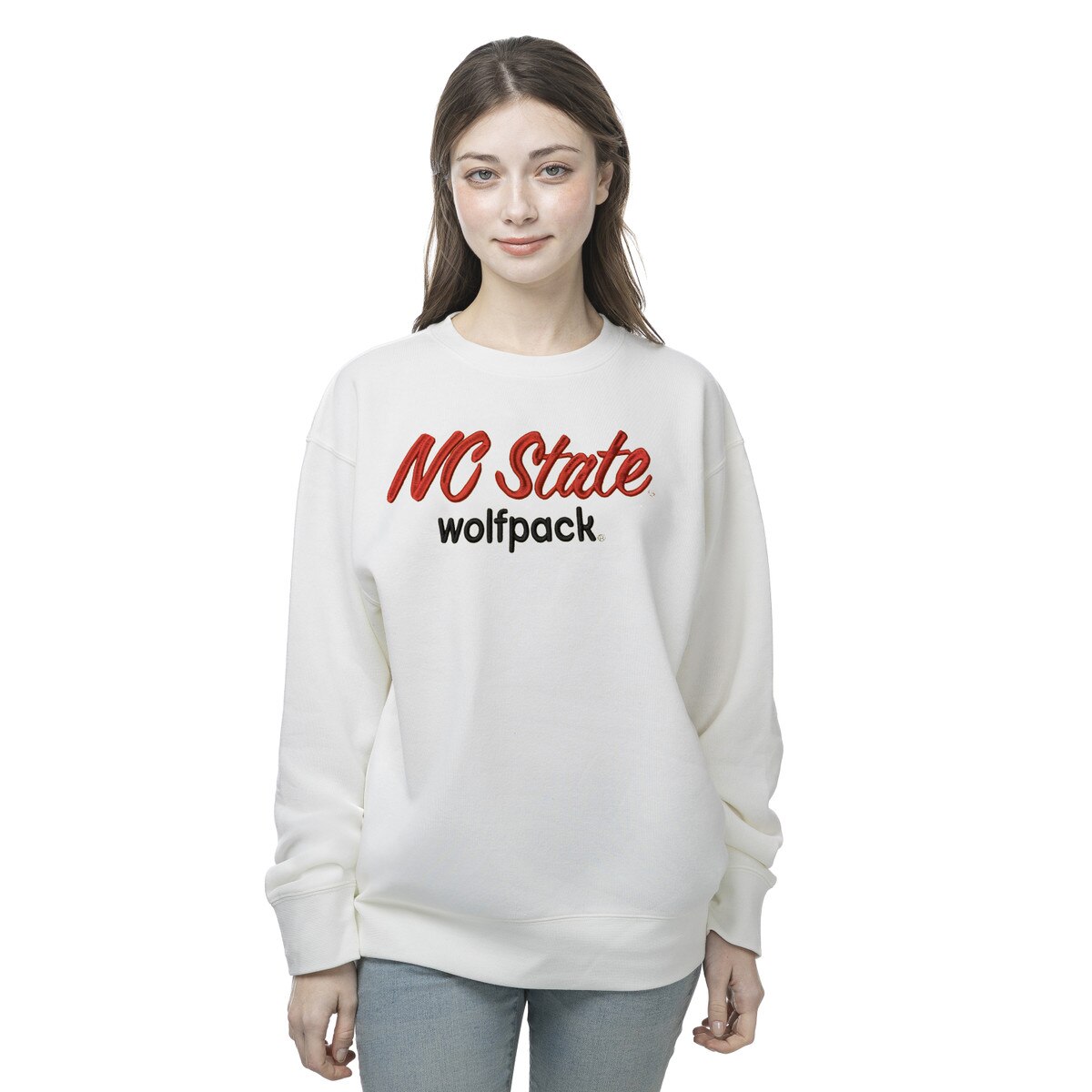 Ivory Ladies Crewneck - NC State Sc